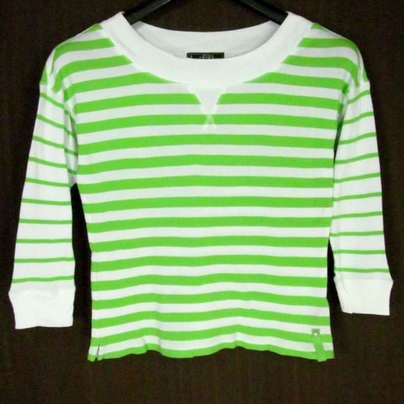 L-RL Lauren Active Sweater Size S Green Wh… - Picture 1 of 4